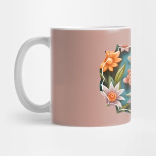 Bird floral mural Mug